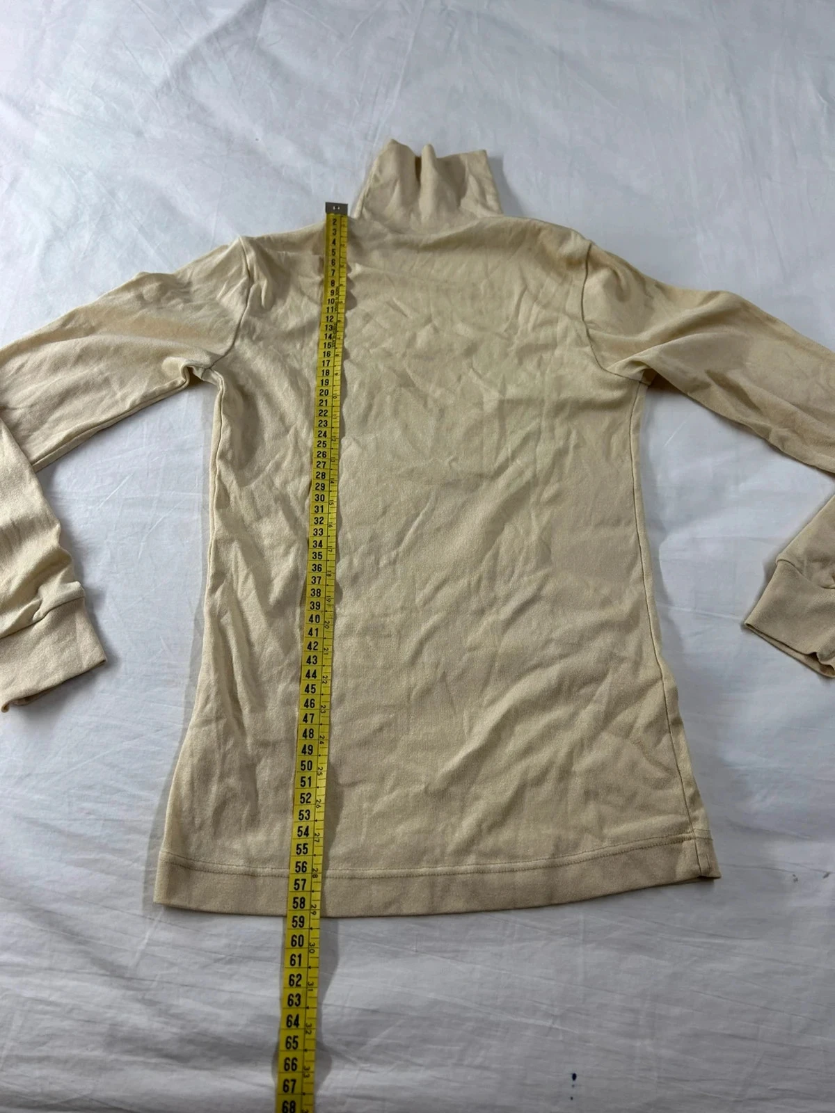 Vintage cream beige turtleneck retro y2k style – photo 6